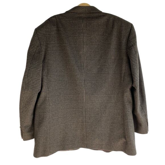 Gianfranco Ruffini Italy Cashmere Blend Sport Coat Blazer Men 46R Brown Plaid - Picture 3 of 9
